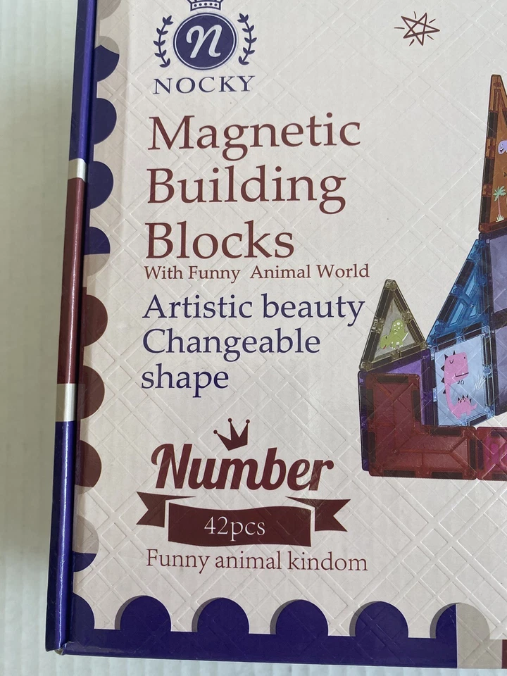 Nocky Magnetic Building Blocks Tiles Animal World - Image 2 of 4