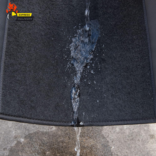 Waterproof Universal Fit Car Floor Mats, Faux Leather Car Carpet Mats, Black Car - Picture 6 of 12