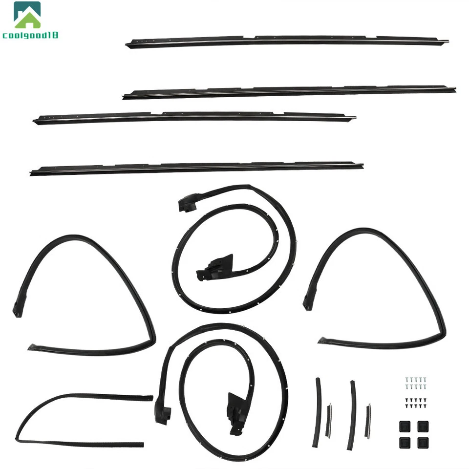 Weatherstripping Seals Kit 17pcs For Chevrolet El Camino&GMC Caballero 1978-1987 - Image 2 of 4