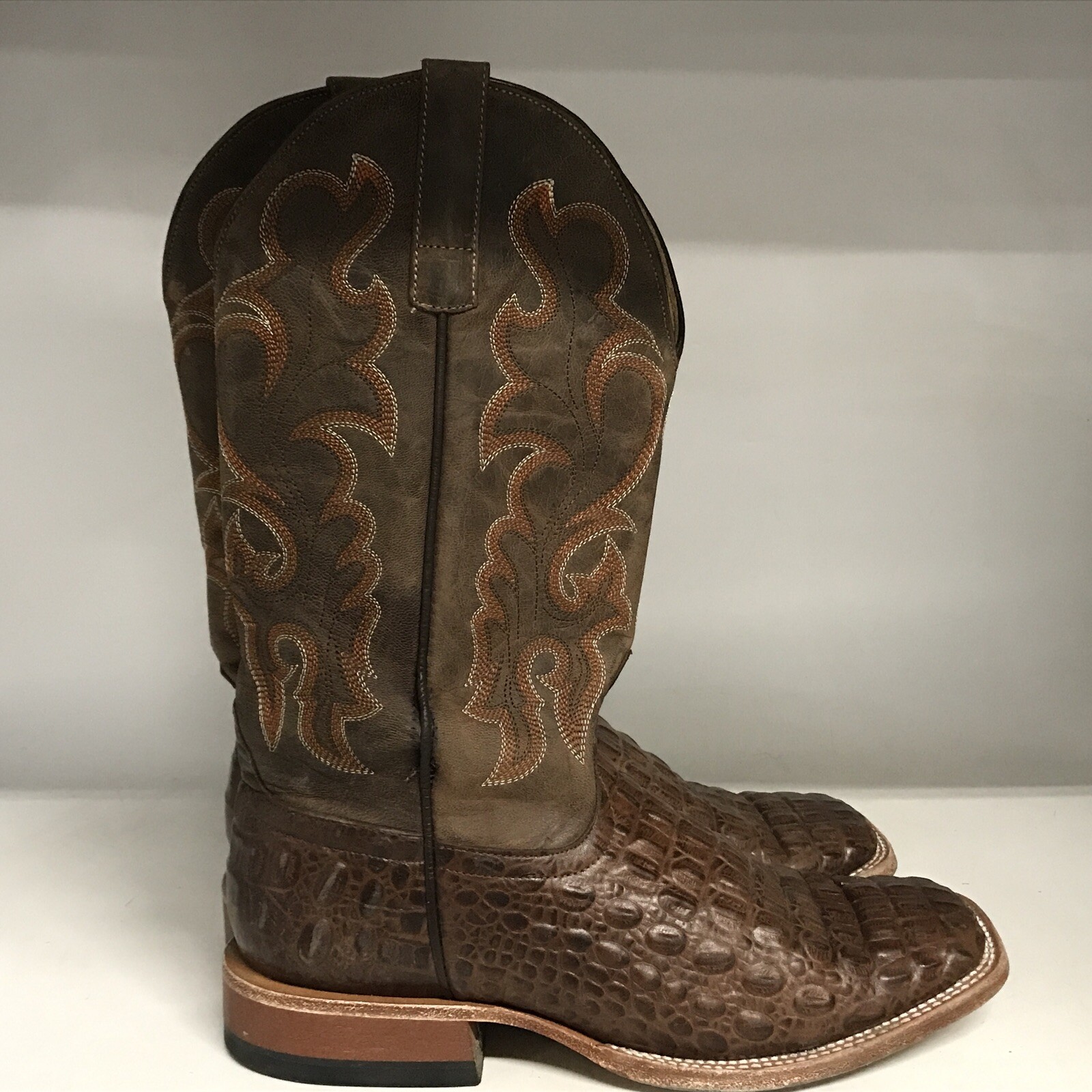 Horse Power Nile Croc Print Western Boot Brown Men's … Gem