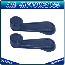 2x For 1979-1995 Toyota Pickup Blue Inside Inner Left Right Window Crank Handle