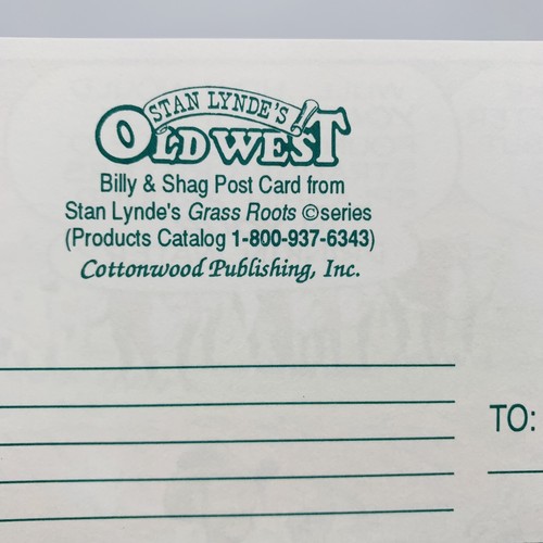 Stan Lynde Postcard Billy & Shag Old West Horse Cottonwood Publish Vintage 1985 - Picture 9 of 14