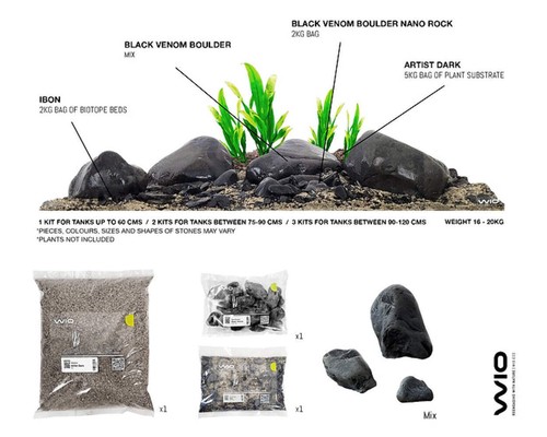 WIO - Ibon River Kit - Complete Aquarium Decor Rock Aquascaping Gravel Kit - Picture 2 of 3