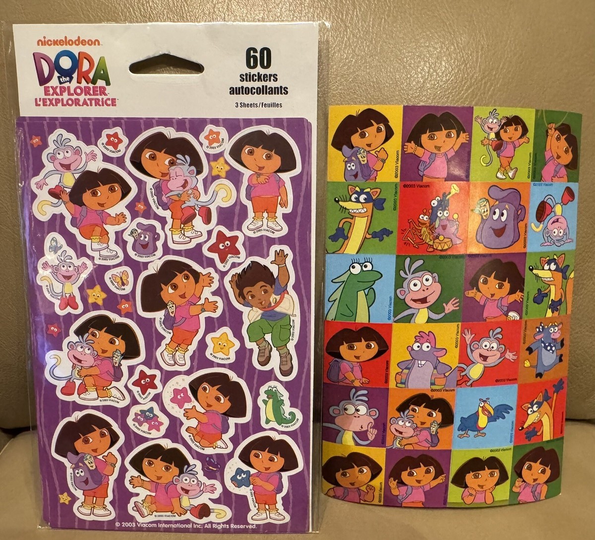 Vintage 2003 Dora The Explorer Stickers 4 Sheets Viacom