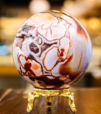 0.70LB! 65MM Cobra Diaspro Sfera Cristallo Chakra Balancing Pietra Sfera