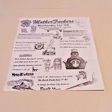 Motherfuckers MF's Mailorder Merchandise Flyer '94 Milwaukee Punk Band