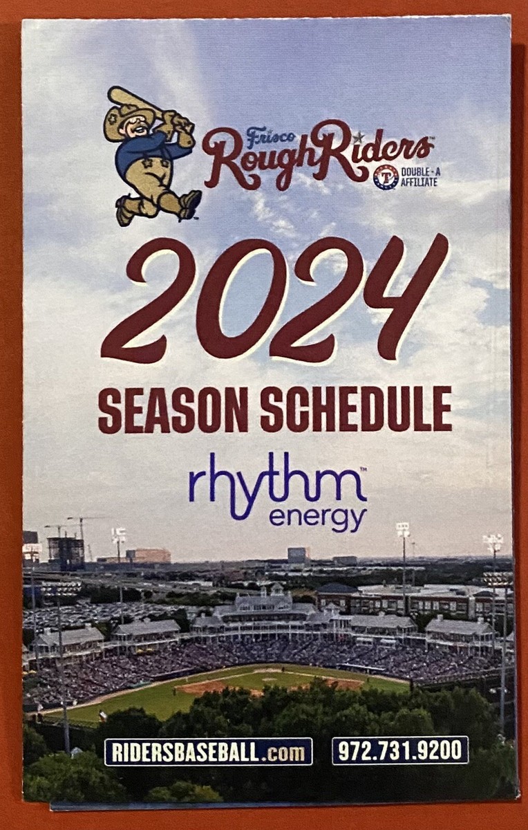 2024-frisco-roughriders-schedule-minor-baseball-sked-not-2023-cool-one-ebay
