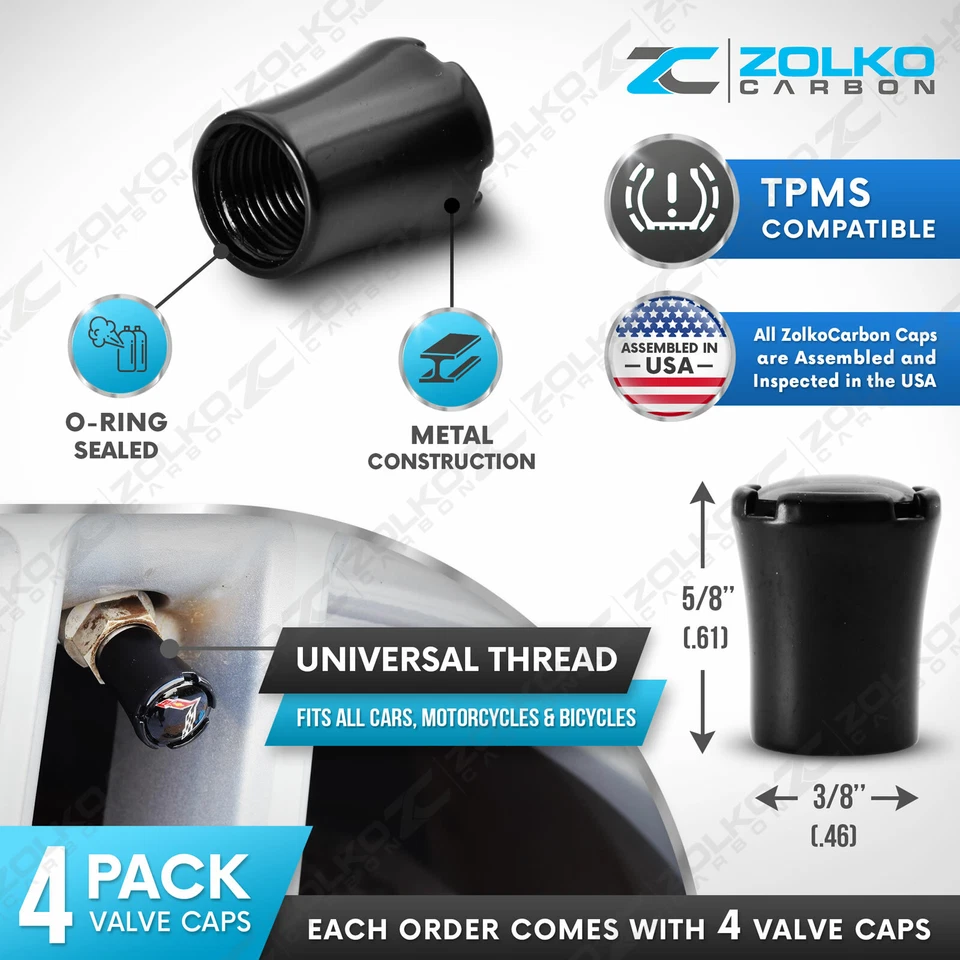 VALVE STEM CAPS WHEEL TIRE BLACK FOR GMC - US SELLER VT08 - Image 3 of 4