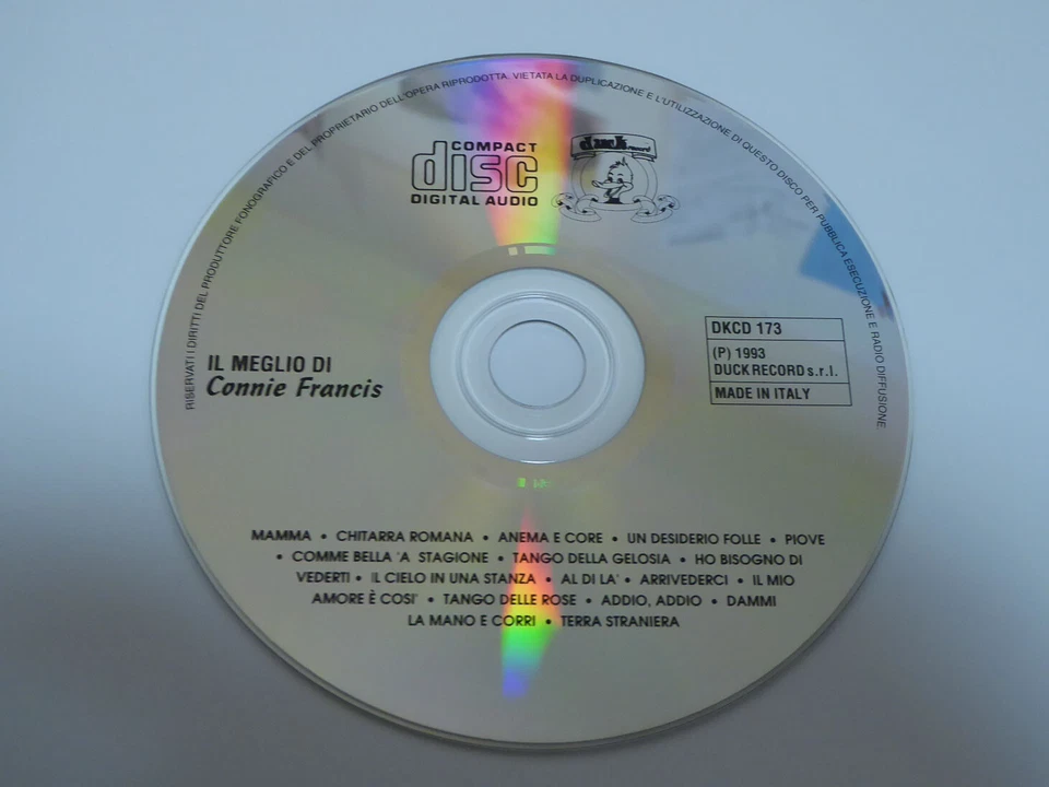 CONNIE FRANCIS : Il meglio Di Connie Francis  > NM (CD) - Bild 2 von 3
