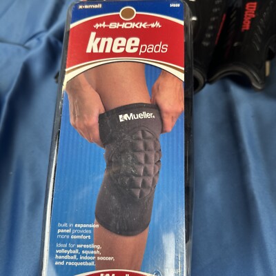 MUELLER Shokk Knee Pads, 1 Pair, Black, Brand New Xtra Small