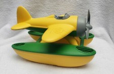 Green Toys 10" Plastic Sea Plane Bath Toy, Water Airplane, Floats