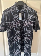 Travis Mathew “Buzz Words No Logo” Mens Golf Polo Black Sz Medium