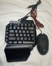 Ziyou Lang T1 Wired One Handed Glowing Gaming Keyboard Mouse Combo