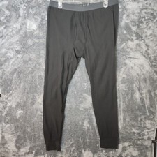 Fruit Of The Loom Mens Grey Thermal Pant Bottoms Long Johns Size XL Waffle Knit