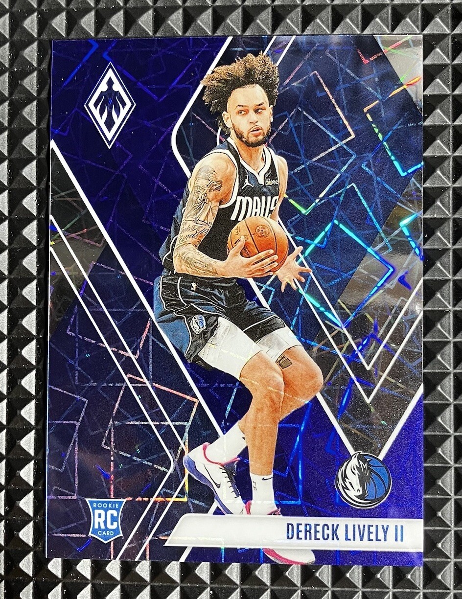 2023-24 Panini Phoenix Dereck Lively II BLUE LAZER ROOKIE RC /275 #290 Mavericks