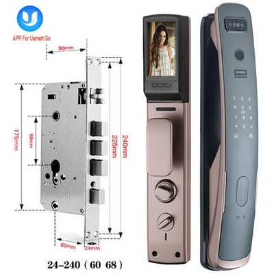 3D Face Recognition Lock With Camera APP Fingerprint Automatic 7 ways to unlock
