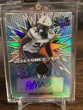 2021 Leaf Valiant Here Comes The Boom! Platinum Blue #HCBIM1 Israel Mukuamu 6/20