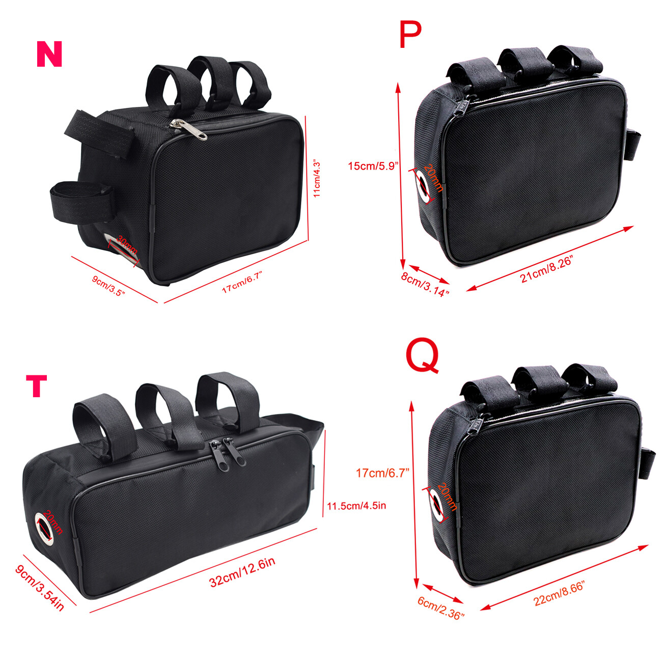 Tubo bici telaio borsa caso batteria anteriore cassetta attrezzi ebike foto 5