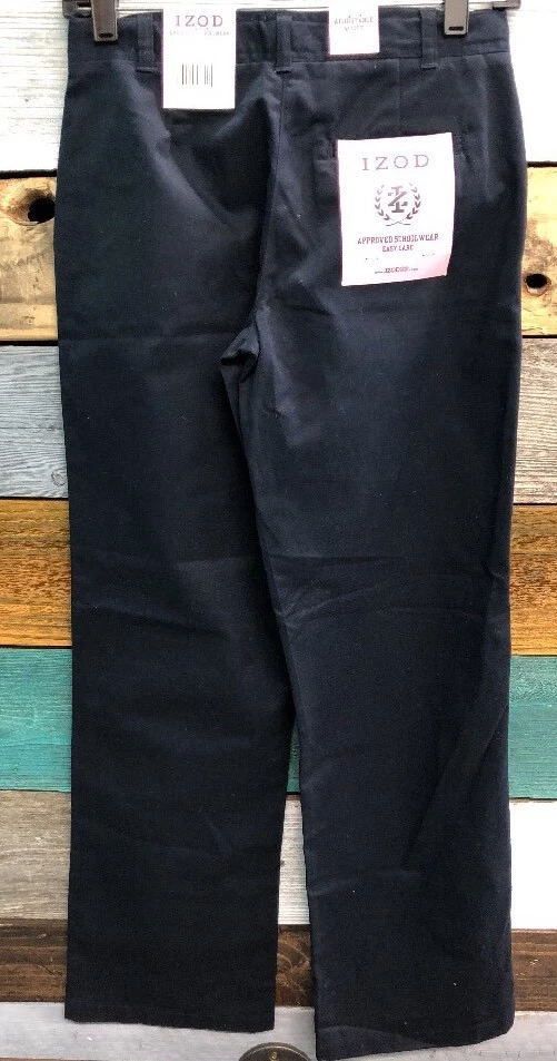 Uniforme Escolar Izod Azul Marino Pantalones Ajustables Niñas Talla 14 Reg NUEVO* Foto 2 de 4