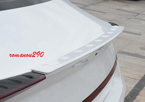 Fit For Hyundai 2020-2021 Sonata ABS White Rear Tail Trunk Spoiler Wing Lip Trim - Picture 5 of 10