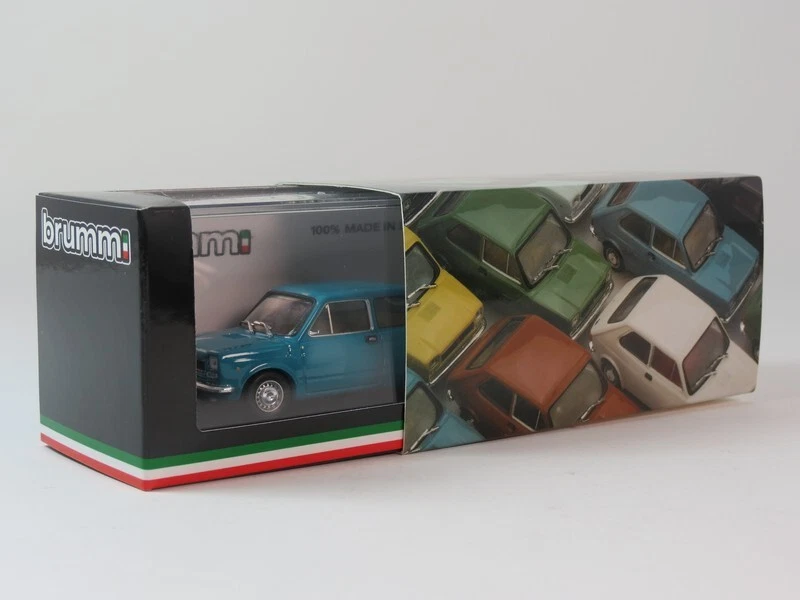 Brumm Fiat 127 1a serie 2 porte verde lago interno beige 1971 1/43 R500-04 2025 - Immagine 4 di 4