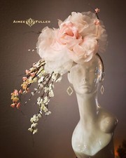 Wild Cherry Blossom  Pale Pink Kentucky Derby Fascinator Hat Headpiece Easter