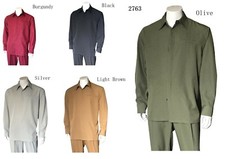 Men's Long sleeves casual suit Jacket with Pants 5 colors, Polyester, M2763