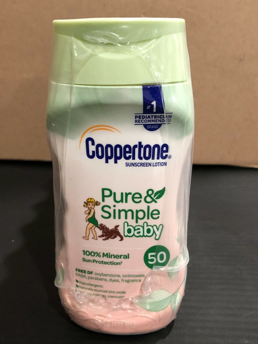 PK) Coppertone Pure Simple Baby Mineral Sunscreen SPF 50 fl oz  NEW