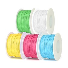 Zestaw drutów papierowych w 5 kolorowych kolorach - 500m - szpula klasyczny kolorowy sznurek rzemieślniczy