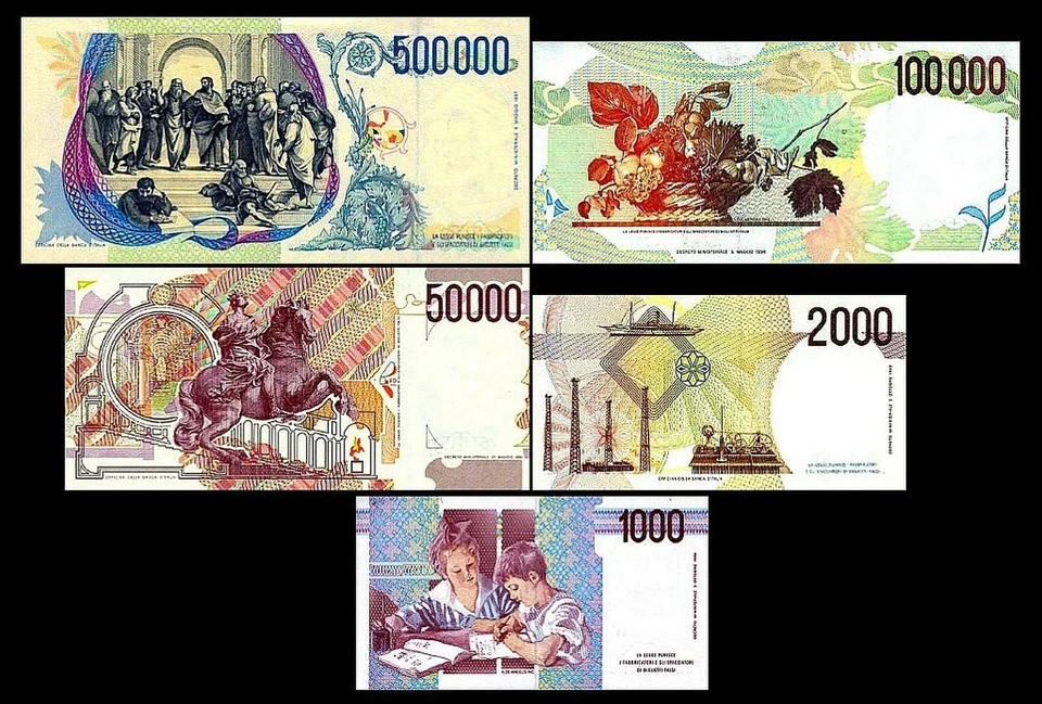 1.000 - 500.000 Lire - Ausgabe 1990 - 1997 - Reproduktion - 01 - Bild 3 von 4