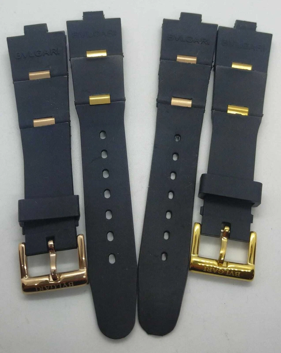 CINTURINO COMPATIBILE BULGARI DIAGONO mm21 22 SILICONE INSERTI