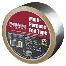Nashua 322 Multi-Purpose Aluminum Foil Tape 2" x 50 Yds Silver