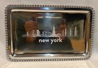 NYC VTG New York Skyline String of Pearls Mariposa alum tray 9" x 5" pre 2000 — photo 3