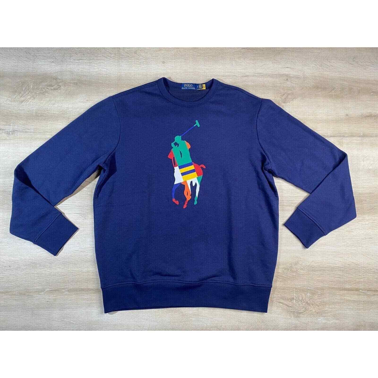 Polo Ralph Lauren Felpa Uomo Grande e Alta Navy 1XB Maglione Grande Pony Spectre