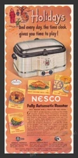 Nesco Fully Automatic Roaster Holidays 1940s Print Advertisement Ad 1948