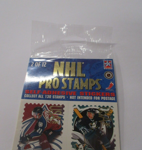 Estampillas profesionales de la NHL 1996 #2 de 12 pegatinas con licencia de la NHL nuevas en paquete - Imagen 2 de 8