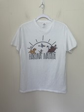 Disney Lion King Hakuna Matata Graphic T-shirt White Cotton  Size M