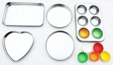 Super Deluxe Pan Set Compatible With Easy Bake Ultimate Oven | Includes Cupcake 