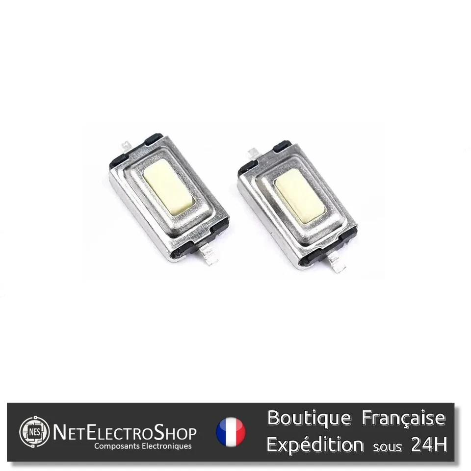 Bouton Poussoir CMS, 3x6x2.5, Micro Interrupteur, Switch SMD, 2 pins, 5 à 50pcs - Photo 3/4