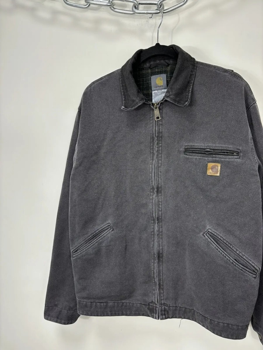 Carhartt　Detroitジャケット　2XL 　美品　最終値下げ Carhartt J97 MTL Gray Vintage Flannel Lined Detroit 2XL Made
