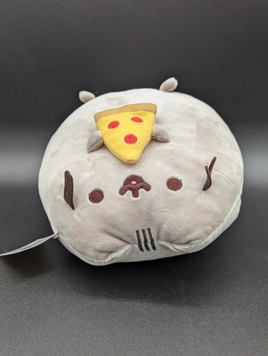 Gund Pusheen Pizza Plush Stuffed Toy Snackable 9.5 Inch Pepperoni Gray Cat New - Picture 7 of 8