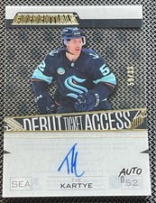 Tye Kartye 2023-24 Upper Deck Credentials Debut Ticket Access On Card Auto /99