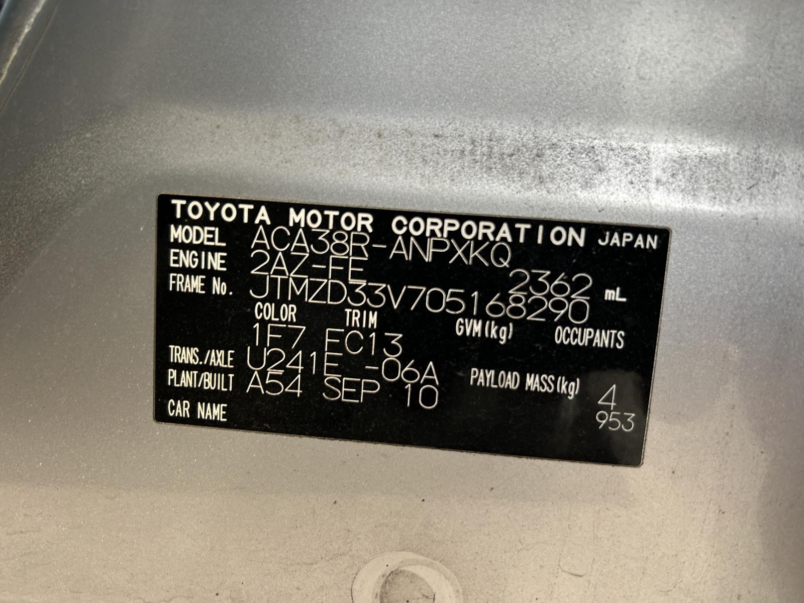 Toyota RAV4 Left Front Window Regulator ACA38 11/2005-11/2012 - thumbnail 6