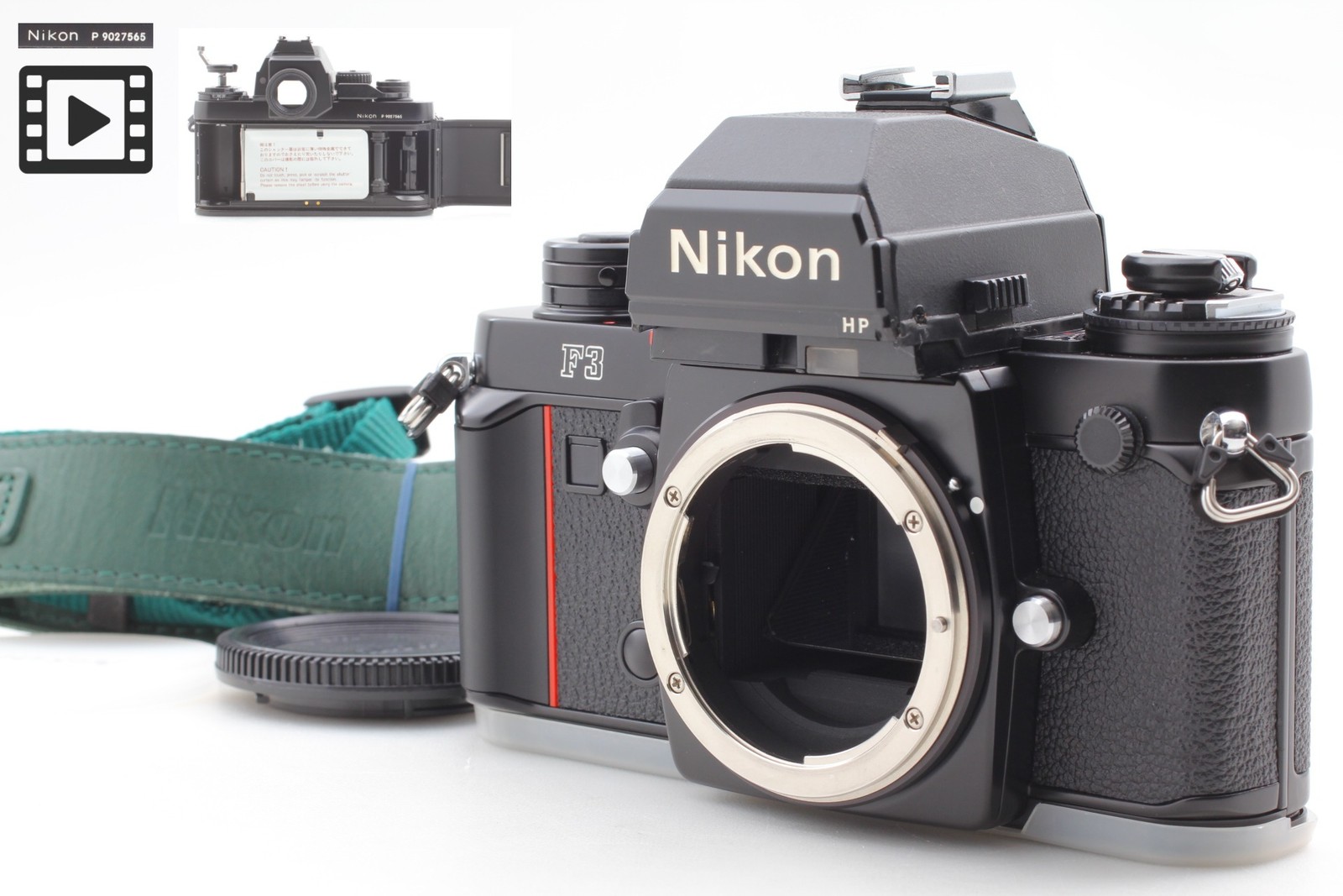 [ Unused w/Rare Strap ] Nikon F3/P F3P HP Press SLR 35mm Film Camera From JAPAN