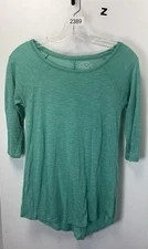 So Teal Green 3/4 Sleeve Shirt Size XS