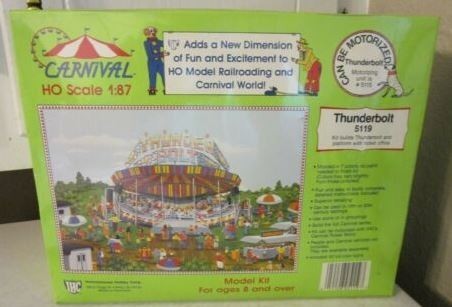IHC 5119 HO Circus Carnival World Operating Thunderbolt Ride Kit | Zustand: New