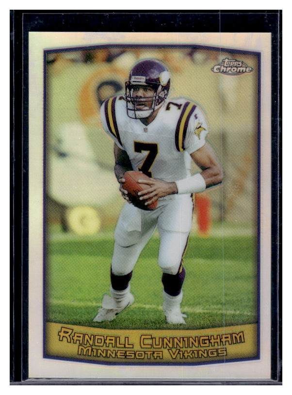 1999 Topps Chrome Randall Cunningham #80 Refractor Minnesota Vikings