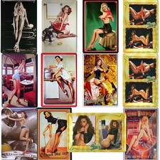 Blechschild 20x30cm sexy Pin Up Girl Werkstatt Partykeller Partyraum Hobbykeller