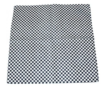 Unisex schwarz & weiß Karo Karomuster Bandana Kopf Halstuch 53 x 53 cm