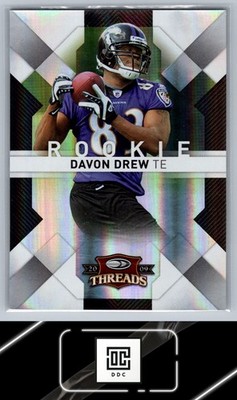 2009 Donruss Threads #134 Davon Drew Silver Holofoil #/250